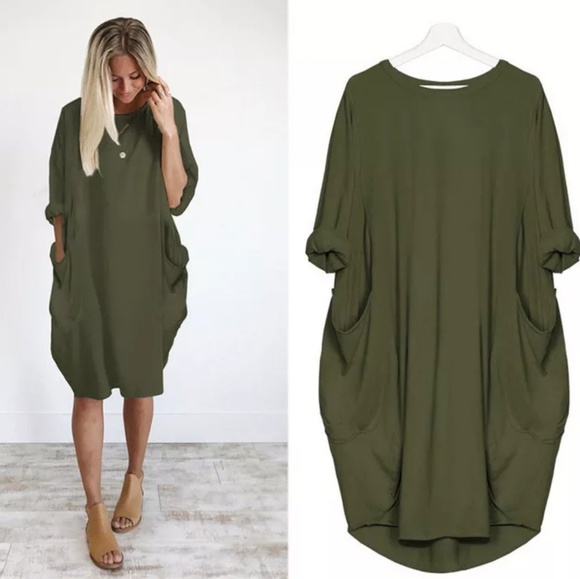 Loose Fit Oversized Harem Dress Stretchy - Picture 2 of 5